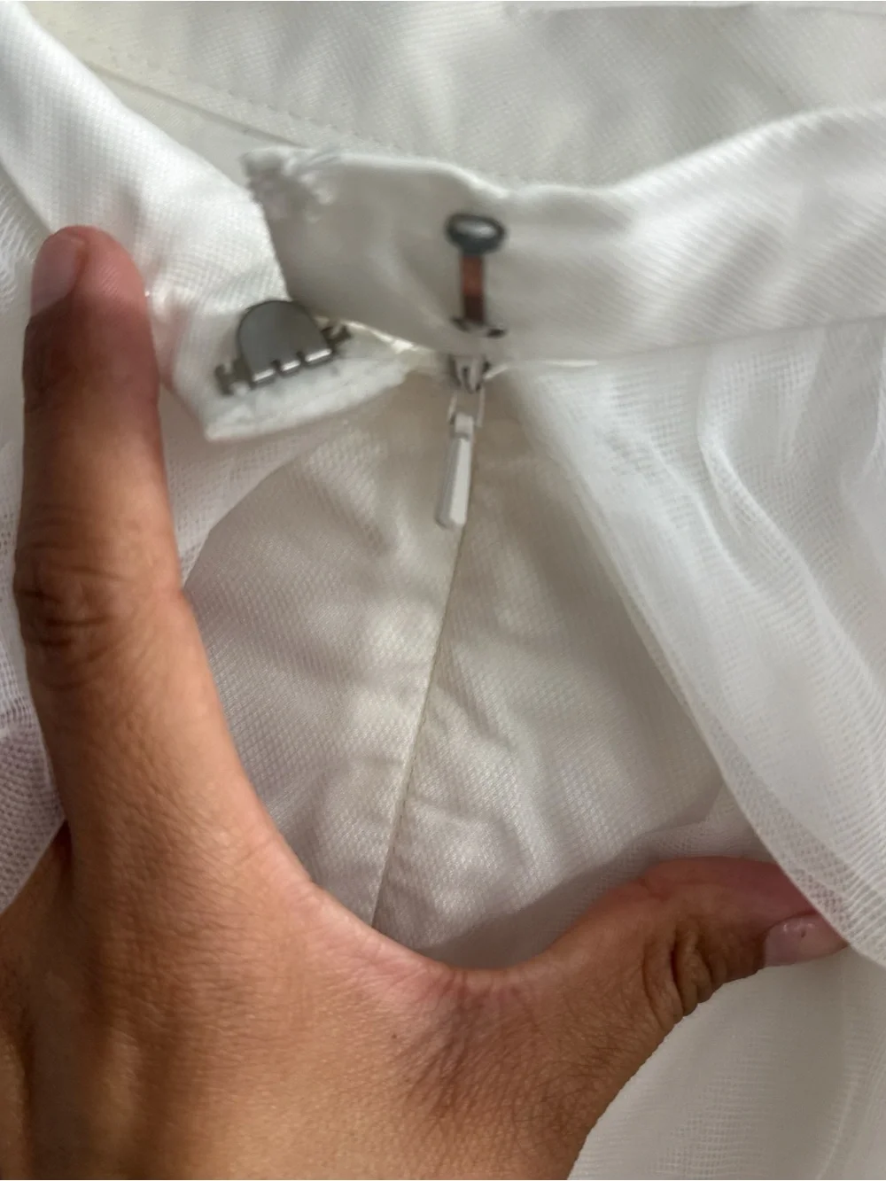 David's Bridal White Tulle Circle Skirt